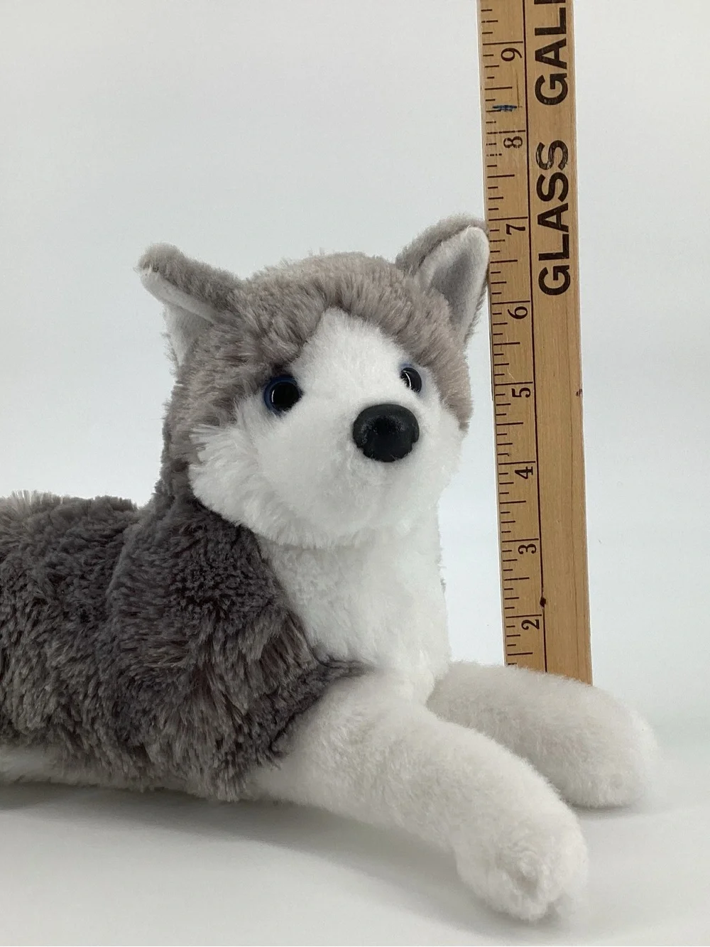 Douglas Husky Dog Plush #4327 Blue Eyes Puppy Laying Down Cuddle Toy Stuffed